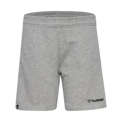 Imagen de hummel HmlMOVER Bermudas de algodón para niños, Gris Jaspeado, 140