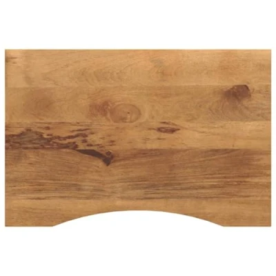 Imagen de vidaXL Tablero Escritorio con Curva Madera Mango Rugosa 100x60x2,5 cm