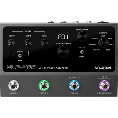 Imagen de Valeton VLP 400 Muestreador multipista con 4 interruptores de pie, dos bucles todas las funciones, máquina tambor