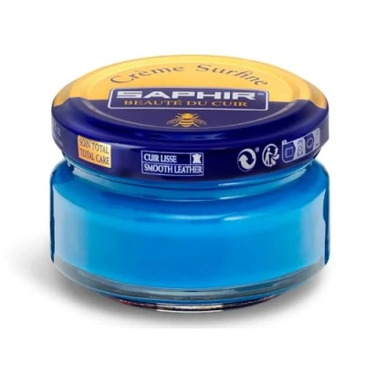Imagen de SAPHIR Crème Surfine 50 ml Pommadier Crema para Nutrir y Suavizar los Cueros Lisos (Azul Iris 25)