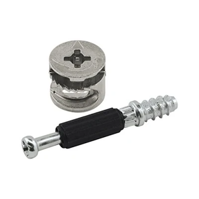 Imagen de vasalat VAS146 Hettich Rastex 15 Conector excéntrico para Muebles, Material: Zinc Fundido a presión niquelado, Contenido Unidades, Plata, ohne Abdeckrand 50 Stk, Set Piezas