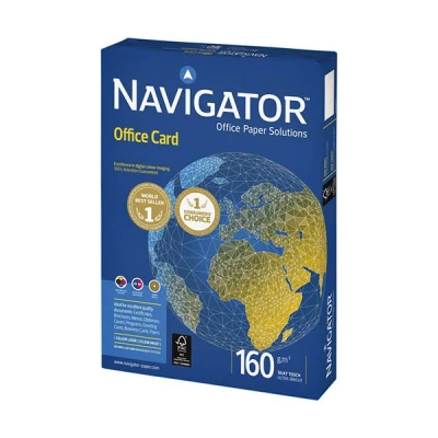 Imagen de Navigator Office Card Caja con folios de papel multifunción, 250 hojas, 5 paquetes, 160 g/m²
