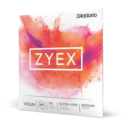 Imagen de D&#039;Addario DZ310A 4/4M Zyex Aluminum D 4/4 Scale Medium Tension Violin String Set