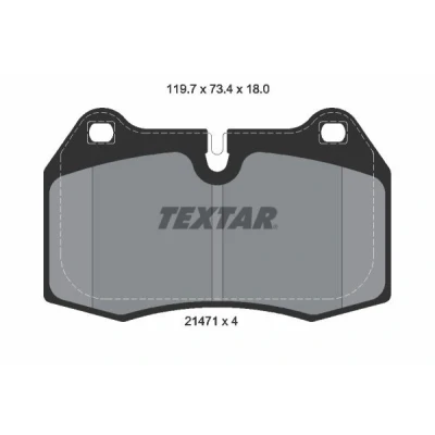 Imagen de TEXTAR 2147102 Juego de pastillas freno preparado para indicador desgaste BMW: 7, 8