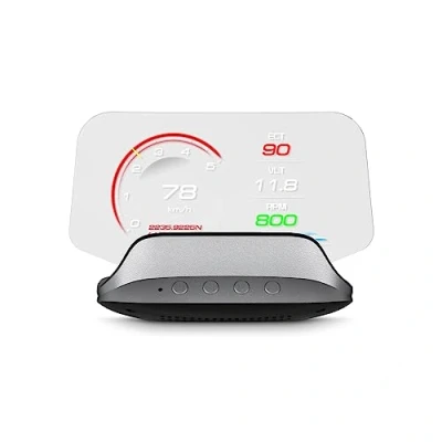 Imagen de AMHVMU C3 HUD Car Head up Display, Velocímetro para el coche, OBD2 + GPS de doble sistema, Smart medidor digital multi funcional, proyector velocidad del apto todos los coches