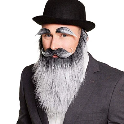 Imagen de Boland Barba artificial, accesorio, maquillaje, bigote, accesorios para carnaval, disfraces, fiesta temática, JGA, Halloween