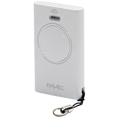 Imagen de Faac 787007 XT2 433 SLH Transmisor de 2 canales control remoto automatización puertas, MHz, blanco