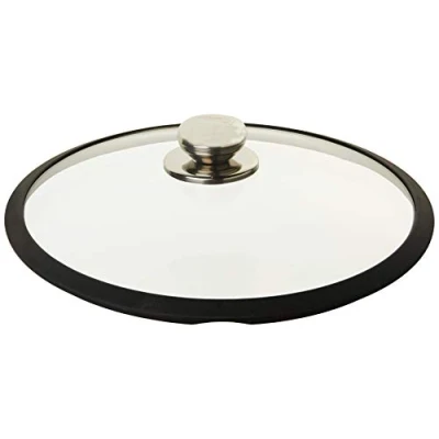 Imagen de Castey Tapadera De Cristal Con Aro Silicona Y Pomo Inoxidable 28Cm
