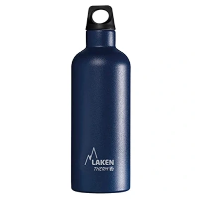 Imagen de Botella Térmica de Acero Inoxidable Doble Pared Aislada al Vacío Laken (0,5L Azul) Para Niños y Adultos/Para Gimnasio Deportes Resistente Duradera