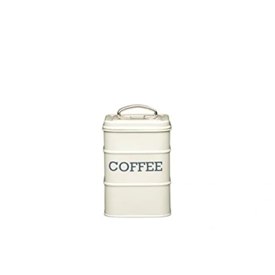 Imagen de KitchenCraft Lata para Conservar Café, Recipiente de Acero con Diseño Antiguo en la Cocina, Colección Living Nostalgia, Color Crema Clásico, 11x11 x17cm, 1 Metal