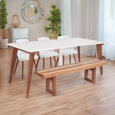 Imagen de Mesa consola extensible Flavie blanca Menzzo