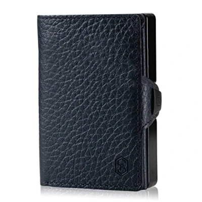 Imagen de ZNAP Carteras para Hombre RFID Metálico con Compartimento Monedas Tarjetero de Aluminio Cartera pequeña 8 Tarjetas Monedero Minimalista Billeteras