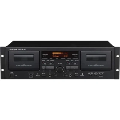 Imagen de Tascam 202MKVII Cubierta de casete dual con salida USB, negro,