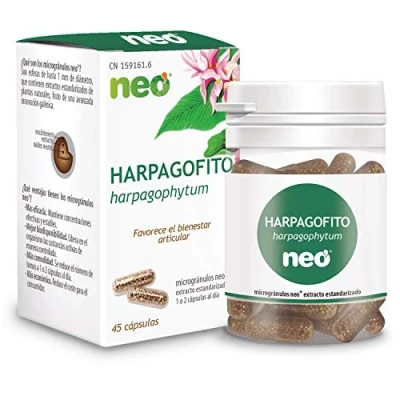 Imagen de NEO Extracto Seco de Raíz Harpagofito 45 Cápsulas Alivia el Dolor Articulaciones, Huesos y Tendones Suplemento Alimenticio Natural