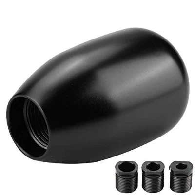 Imagen de Perilla de cambio marchas, palanca cabeza manual modificación metal universal 5 velocidades para coche(Negro)