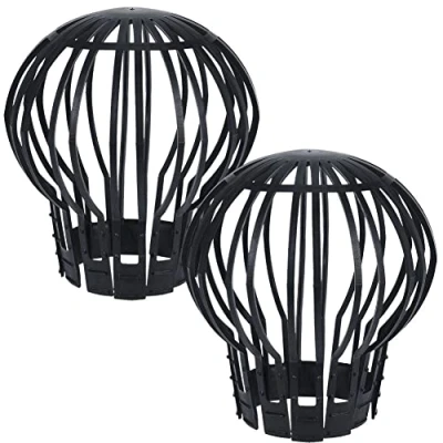 Imagen de Vilde Protector canalones, Filtro para bajantes, contra obstrucciones, Hojas, Color Negro, Juego de 2 Unidades, 12,5 x 15 cm