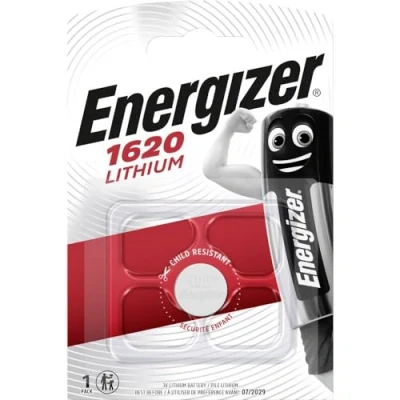 Imagen de Energizer E300163800 CR1620: Pila Botón 3V de Litio, Plata