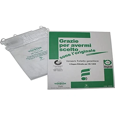 Imagen de 6 bolsas originales para Folletto VK 135, 136, aspiradora Vorwerk original