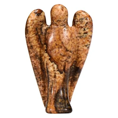 Imagen de Morella piedras preciosas gema Diaspro immagine Ángel de la Guarda protector 3,5 cm en una bolsa terciopelo