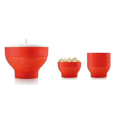 Imagen de Lékué 0200227R10M019 Set para Microondas con Un Molde de Silicona, Rojo, XL