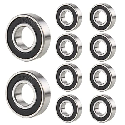 Imagen de 10 piezas 6002 2RS rodamiento de bolas 15x32x9mm con doble escudo para bricolaje, tornos, motores, impresoras 3D, fresadoras, dispositivos mecánicos diversos.