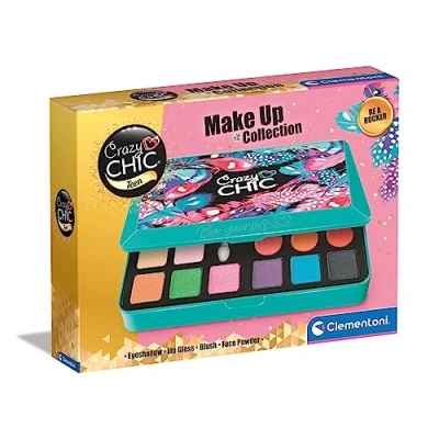 Imagen de Clementoni Estuche de Maquillaje Rocker Crazy Chic Set Infantil, Juguete para niñas Desde 6 años (18749)