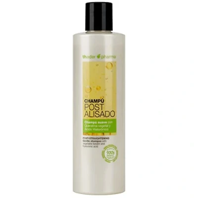 Imagen de Thader Th Pharma Champú post alisado del cabello sin sulfatos con Queratina vegetal y Ácido Hialurónico, 300 ml