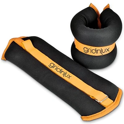 Imagen de GRIDINLUX Pesas para Tobillo y Muñeca 3KG Correa Ajustable ideal footing, caminar, fitness, aeróbic, gimnasio