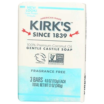 Imagen de Kirks Coco Castile Jabón, sin fragancia, 113,4 g