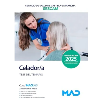 Imagen de Celador/a del Servicio de Salud Castilla La Mancha (SESCAM). Test temario
