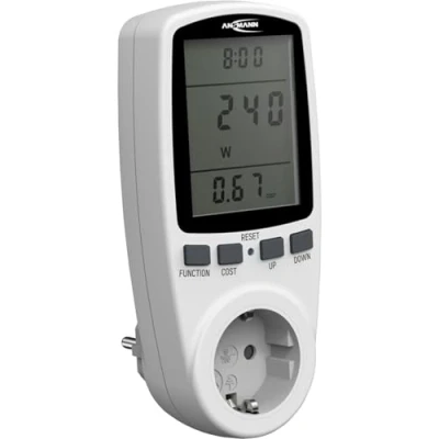 Imagen de ANSMANN APM 2 Medidor digital de consumo energía (3680 W, incluye función memoria y protección táctil integrada, ahorro