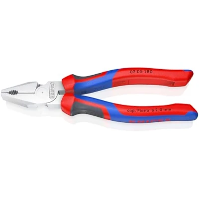 Imagen de Knipex Alicate universal de fuerza cromado, con fundas multicomponentes 180 mm 02 05