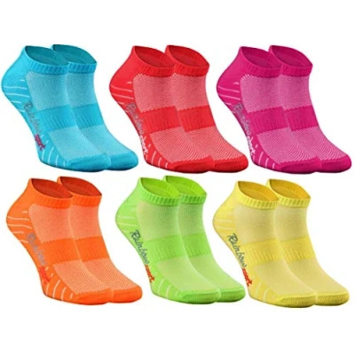Imagen de Rainbow Socks Hombre Mujer Calcetines Deporte 6 Pares Multicolor Talla 39 41