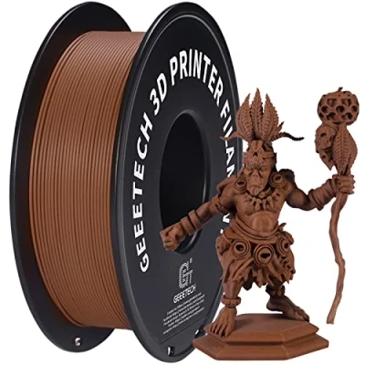 Imagen de GEEETECH matte PLA filament, Impresora 3D Filamento 1kg Carrete, Precisión Dimensional +/ 0.03 mm,color marrón mate
