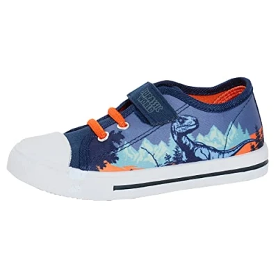 Imagen de Jurassic World Zapatillas Deportivas de Lona para niños Dino Plimsolls Dinosaurio Easy Touch Fasten, Blue, 27 EU