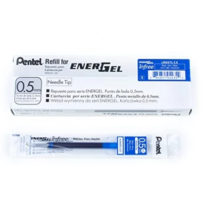 Imagen de Pentel Energel Pure LRN5TL CX Recambio de tinta (0,25 mm, punta aguja, 1 VE = 12 unidades), color azul