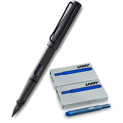 Imagen de Lamy F?llhalter Safari umbra mate (1 f?ller, Federst?rke M + 10 cartuchos, azul)