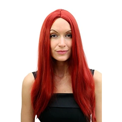 Imagen de WIG ME UP Carnaval: Peluca, roja, cobrizo, con Raya, Larga TH30 KII135