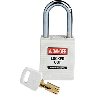 Imagen de SafeKey Candado de nailon, 38 mm x 84 19 mm, color blanco