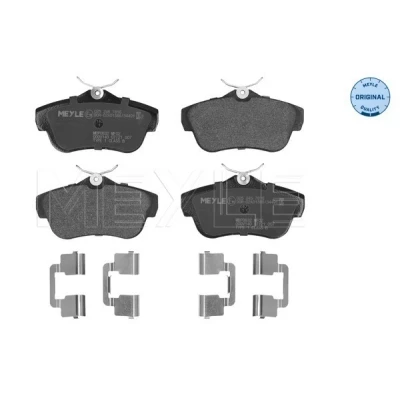 Imagen de MEYLE 025 245 7816 Juego de pastillas freno ORIGINAL Quality Eje trasero preparado para indicador desgaste Chapa antichirridos con accesorios