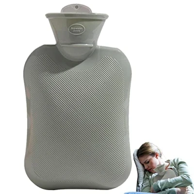 Imagen de bolsa de agua caliente con funda suave, 500 ml, para mantener el calor, aliviar dolor