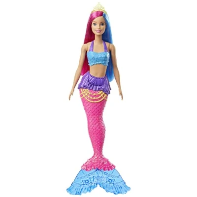 Imagen de Barbie Dreamtopia Muñeca Sirena, Pelo Rosa y Azul (Mattel GJK08)