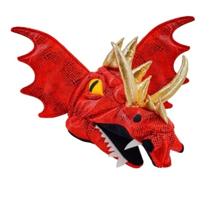 Imagen de W WIDMANN MILANO Party Fashion Sombrero dragón, rojo, disfraz animal, dinosaurio, tocado carnaval