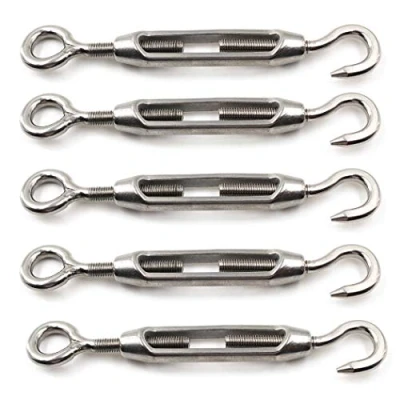Imagen de M4 Spannschlösser 304 Edelstahl mit Haken und Öse seilspannung 5 Stücke