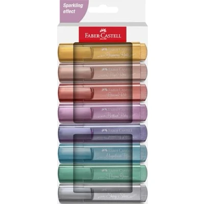 Imagen de Faber Castell 254678 Pack de 8 Subrayadores Textliner 46 Tonos Metallic Ancho Trazo 1 5 mm