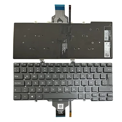 Imagen de Gintai Teclado Español Spanish Keyboard Retroiluminado para DELL Latitude 7400 7410 5400 5401 5410 5411 3400 0Y1F5W Y1F5W PK132EE2B22 DLM18G6 Backlit Laptop