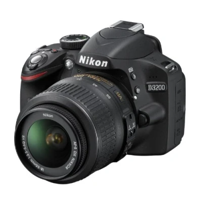 Imagen de Nikon D3200 Cámara réflex digital de 24 Mp (pantalla 2.9&quot;, estabilizador, vídeo Full HD), color negro kit con objetivo AF S DX 18 55mm f/5.6 VR II [importado]