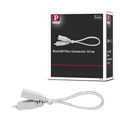 Imagen de Paulmann Flex Connector 10cm 70576 conexión MaxLED para Strip LED 10 cm, Cable de extensión, Accesorio, puenteo, Blanco, compensación irregularidades, 5 Polos