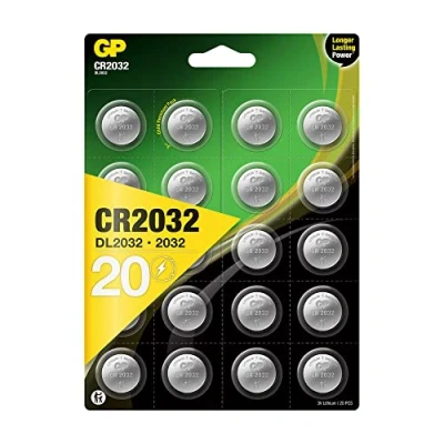 Imagen de &#039;GP 8716778919841 CR2032 Pilas de Litio botón 3 V, 20 Unidades Marca Ware, 2 x 0,3 cm