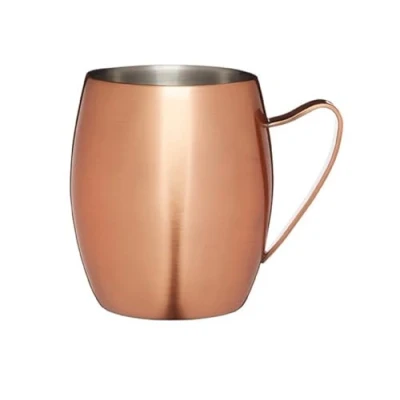 Imagen de BarCraft Taza de Acero Inoxidable con Acabado en Cobre para Cóctel Moscow Mule, 370 ml
